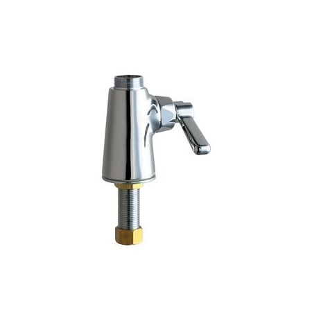Chicago Faucets Commercial Grade Single Hole Luandry / Service Faucet with Lever Handle - Less Spout Chrome