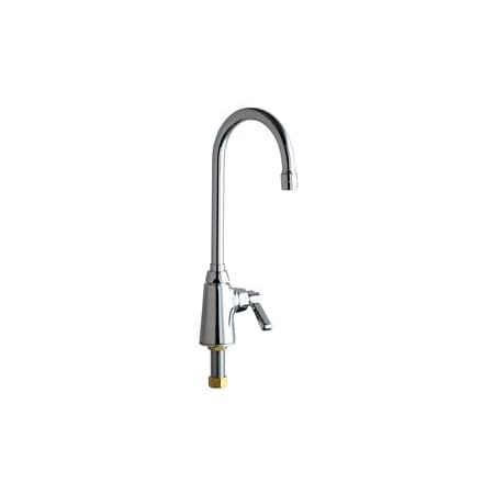 Chicago Faucets Commercial Grade Single Hole Kitchen Faucet with Lever Handle Chrome