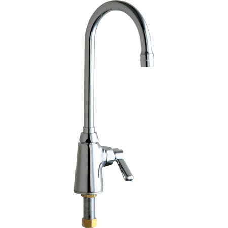 Chicago Faucets Commercial Grade Single Hole Kitchen Faucet with Lever Handle Chrome