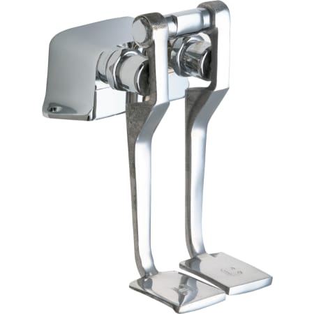Chicago Faucets ECAST Combination Pedal Box with Two Long Pedals and NAIAD Self Closing Cartridges Chrome