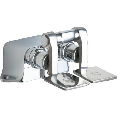 Chicago Faucets ECAST Combination Pedal Box with Two Short Pedals and NAIAD Self Closing Cartridges Chrome