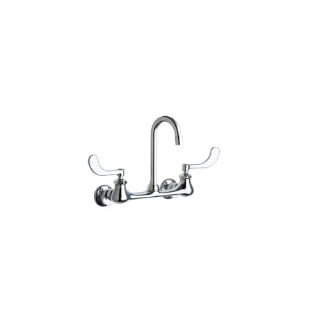 Chicago Faucets Wall Mounted Utility / Service Faucet with Wrist Blade Handles - Commercial Grade Chrome