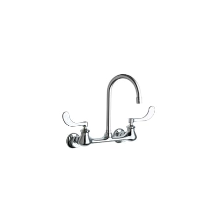 Chicago Faucets Wall Mounted Utility / Service Faucet with Wrist Blade Handles - Commercial Grade Chrome