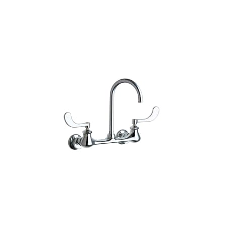 Chicago Faucets Wall Mounted Utility / Service Faucet with Wrist Blade Handles - Commercial Grade Chrome