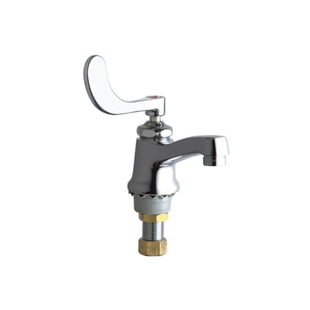 Chicago Faucets Single Supply Hot Water Basin Faucet with Wrist Blade Handle - Single Hole Installation Chrome
