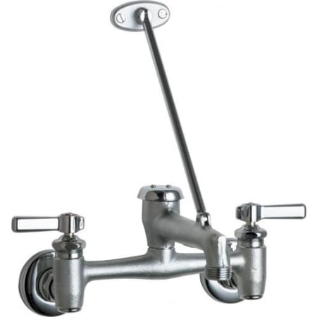 Chicago Faucets 8.35 GPM Wall Mounted Manual Sink Faucet with 8" Centers Rough Chrome