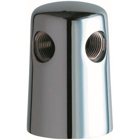 Chicago Faucets Turret Fitting with Two 90 Degree Outlets Chrome