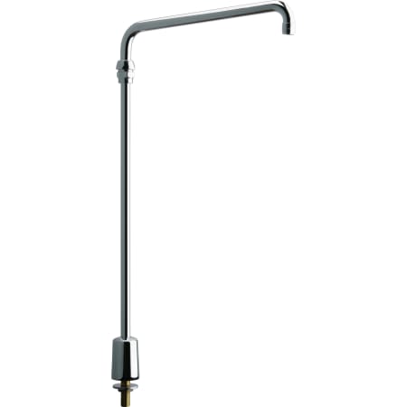 Chicago Faucets Deck Mounted Turret with Top Outlet, Swing Spout, 18-1/4" Riser and Spout Adapter Chrome