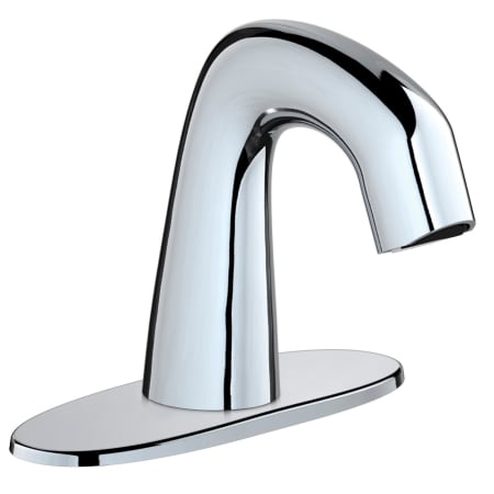 Chicago Faucets EQ Curved 0.5 GPM Centerset Bathroom Faucet with 4" Fixed Centers Chrome