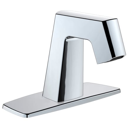 Chicago Faucets EQ Angular 0.5 GPM Centerset Bathroom Faucet - Includes Batteries Chrome