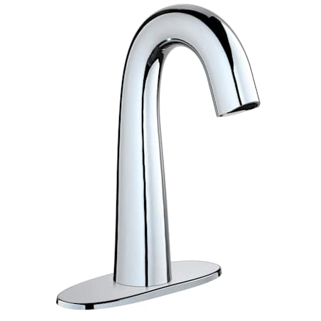 Chicago Faucets EQ High Arc 0.5 GPM Centerset Metering Faucet with Single Supply Chrome