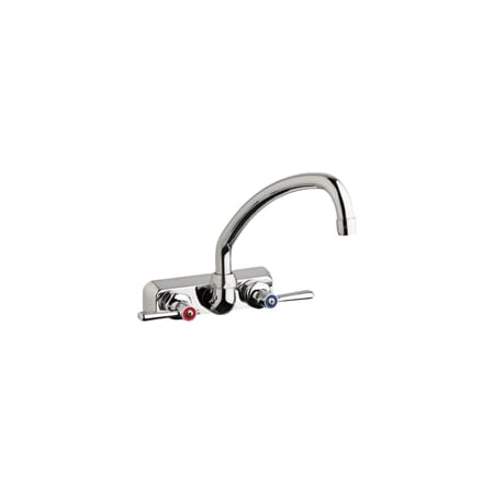 Chicago Faucets Commercial Grade Centerset Laundry / Service Faucet with Lever Handles - 4" Faucet Centers Chrome