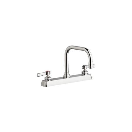 Chicago Faucets Commercial Grade Centerset Laundry / Service Faucet with Lever Handles - 8" Faucet Centers Chrome