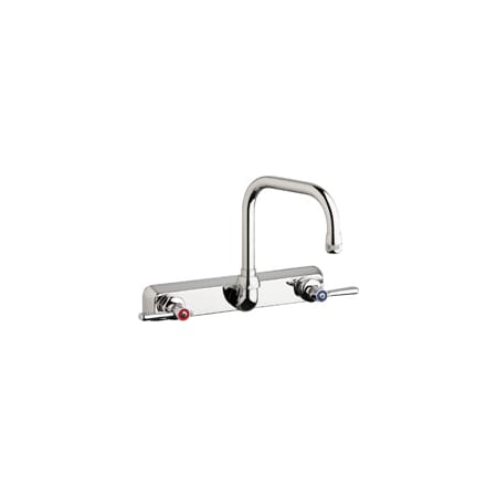 Chicago Faucets Commercial Grade Centerset Laundry / Service Faucet with Lever Handles - 8" Faucet Centers Chrome