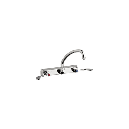 Chicago Faucets Commercial Grade Centerset Laundry / Service Faucet with Wrist Blade Handles - 8" Faucet Centers Chrome