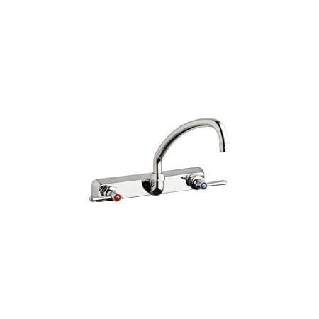 Chicago Faucets Commercial Grade Centerset Laundry / Service Faucet with Lever Handles - 8" Faucet Centers Chrome