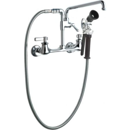 Chicago Faucets Pre Rinse Fitting with Adjustable Centers 1.0 GPM Polished Chrome