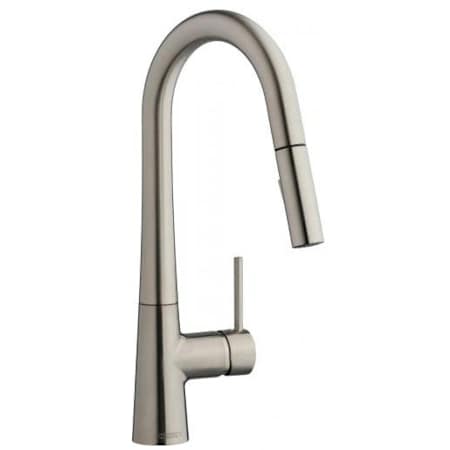 Chicago Faucets Deck-Mounted Kitchen Faucet with Pull-Down Spout - Single-Hole Mount Brushed Nickel