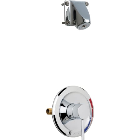 Chicago Faucets Shower Trim Package with Single Function Shower Head Chrome