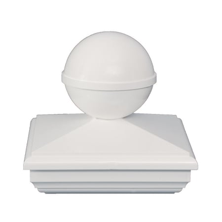 Classy Caps New England Ball 5" x 5" PVC Fence Post Cap White