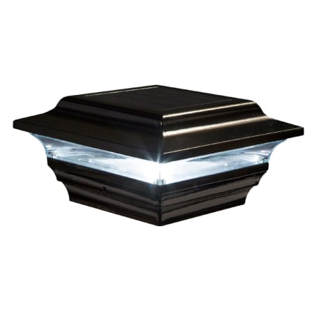 Classy Caps Imperial 6" Wide Dual Mode LED Solar Post Cap Light that fits 3.5" x 3.5" or 4" x 4" Post Black