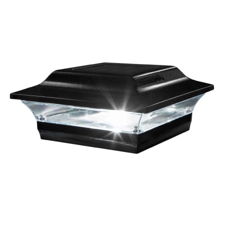 Classy Caps Imperial 7" Wide Dual Mode LED Solar Post Cap Light that fits 5" x 5" Post Black