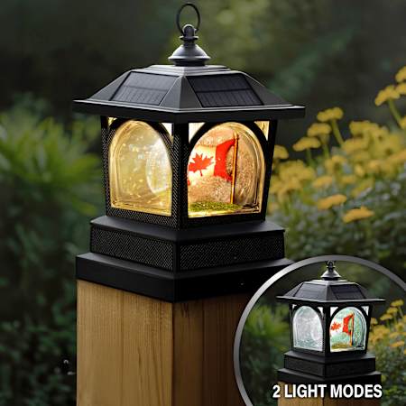 Classy Caps Solar Post Caps 11" Tall Post Light Black