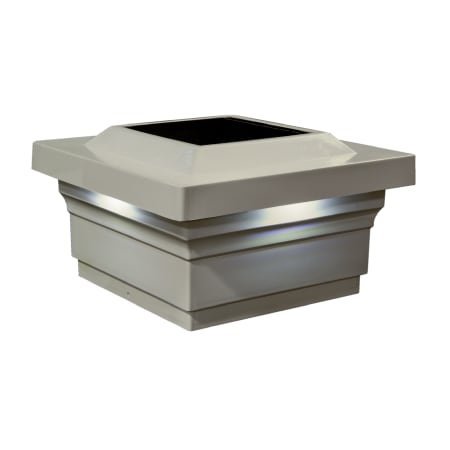 Classy Caps Majestic 7" Wide Dual Mode LED Solar Post Cap Light that fits 5" x 5" Post Tan