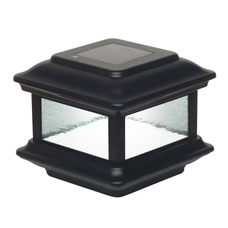 Classy Caps Colonial 6" Wide LED Solar Post Cap Light that fits 3.5" x 3.5" Post Black
