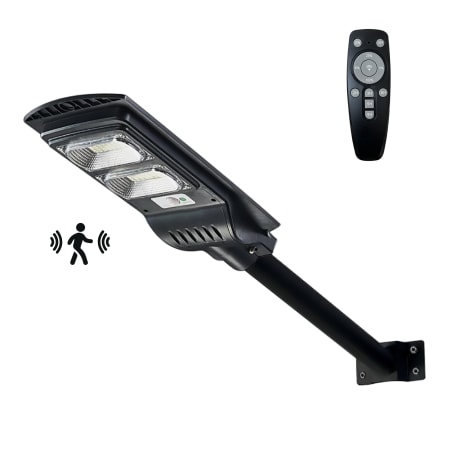 Classy Caps Motion Sensing LED Solar Security Street / Post Flood Light Black