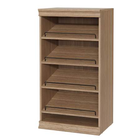 ClosetMaid Modular 21-1/2"W Adjustable 4 Shelf Closet System Shoe Rack Organizer Unit with Rails Honey