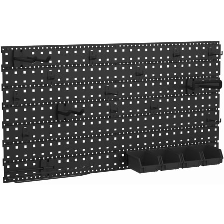 ClosetMaid ProGarage 42" Wide Slatwall Garage Tool Organizer Hanging Wall Track Kit with Hooks and Bins Black