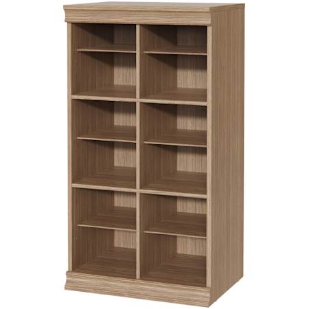 ClosetMaid Modular Tower 21-1/2"W Multi Compartment Closet Storage System Shelf Unit Sand