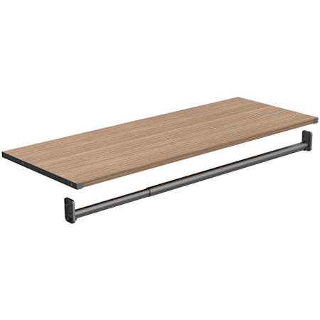 ClosetMaid Modular 36"W Closet System Side Mount Shelf and Clothes Hanging Rod Kit Sand