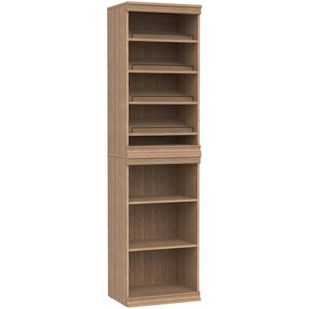 ClosetMaid Modular 21"W x 81"H Closet Organization System Tower with Shelves and Shoe Storage Sand