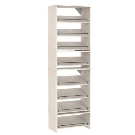 ClosetMaid SuiteSymphony 25" Wide Closet System Shoe Rack Organizer with 8 Shelves White Timber