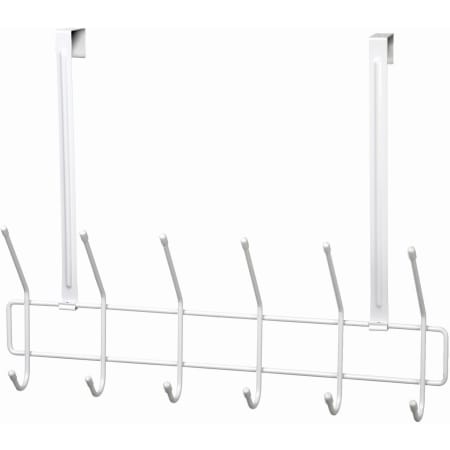 ClosetMaid Over the Door 19-1/2" Wide Wire Frame Bathroom, Hall, Entry, Bath, Towel Hook Rack with 6 Double Hooks White