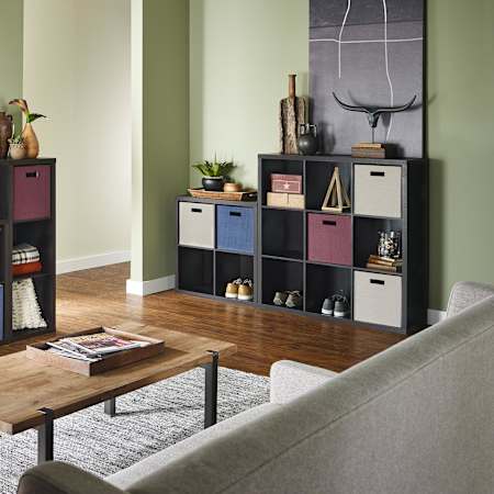 ClosetMaid Cube 16" Wide x 44" Tall 3 Shelf Shelving Unit Cubby Home Organizer Black Walnut