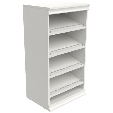 ClosetMaid Modular 21-1/2"W Adjustable 4 Shelf Closet System Shoe Rack Organizer Unit with Rails White
