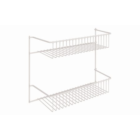 ClosetMaid Contemporary 11"H x 13"W Wall or Door Mount 2 Tier Wire Frame Cabinet Basket Storage Rack White