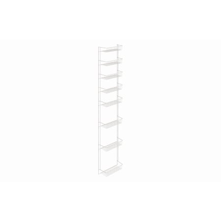 ClosetMaid Wire Frame 72"H x 13"W 8 Basket Tier Wall Mount / Door Mount Cabinet Pantry Storage Rack White