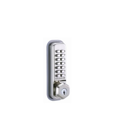 Codelocks Light Duty Mechanical Keypad Coded Surface Deadlatch with Key Override Stainless Steel