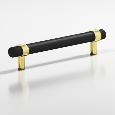 Colonial Bronze 1310 Solid Brass 12 Inch Center to Center Bar Cabinet Pull Polished Brass / Matte Satin Black
