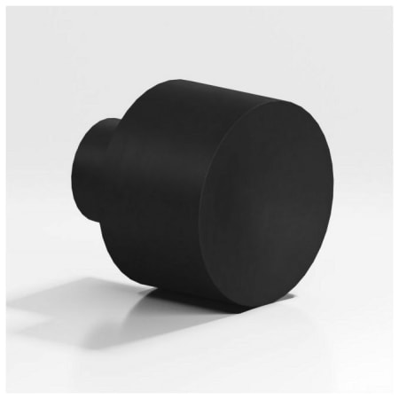 Colonial Bronze Solid Brass 1 Inch Round Cylindrical Cabinet Knob / Drawer Knob - Made in USA Matte Black