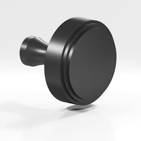 Colonial Bronze Modern 1-1/4" Stepped Flat Round Disc Luxury Solid Brass Cabinet / Drawer Knob - Made in USA Matte Graphite