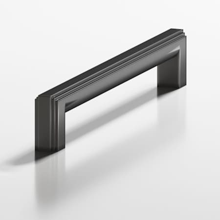Colonial Bronze 944 Group Modern 8" Center to Center Stepped Square Luxury Solid Brass Cabinet Handle / Drawer Pull - Made in USA Matte Graphite