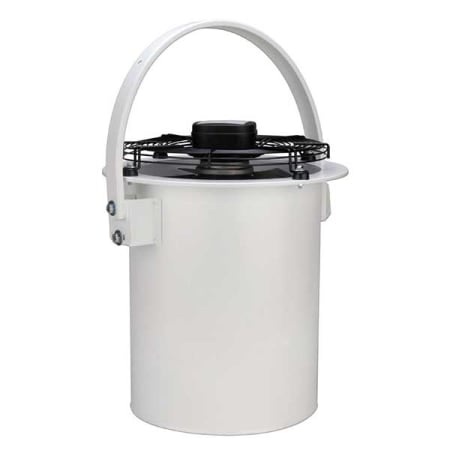 Continental Fan Manufacturing 12 Inch Diameter 1055 CFM Ceiling Mounted Destratification Fan with Ball Bearing Axial Motor White