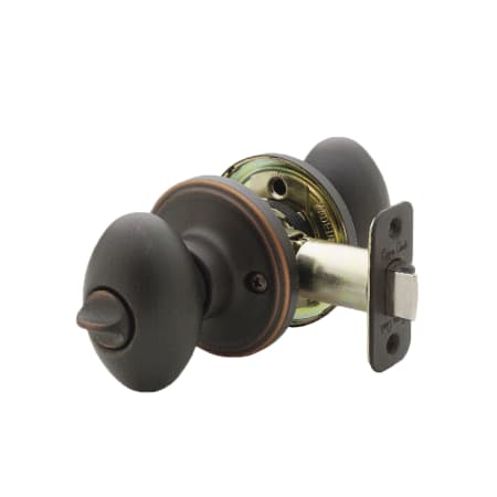 Copper Creek Colonial Privacy Door Knob Set with Egg Knob and Round Rose Tuscan Bronze