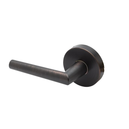 Copper Creek Mid Century Modern Single Dummy Door Lever with Modern Lever and Round Rose Tuscan Bronze