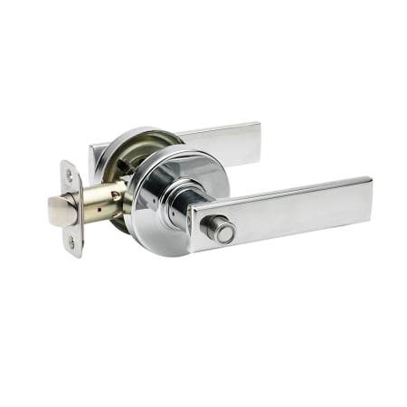 Copper Creek Remi Privacy Lever Set with Round Rose Polished Stainless